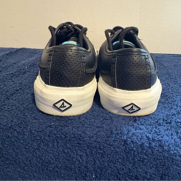 Sperry Top Siders Soletide Boat Shoes Women's Sz 6 Youth Sz 4 Black STS86509 - Picture 2 of 7